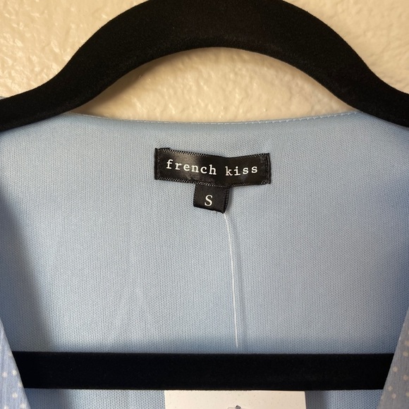 BIN#14 - French Kiss Powder Blue Dot Print Summer Dress Small - Picture 8 of 9